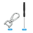 thumbnail image 3 of Uxcell 4Pcs Swivel Clasps, 0.5" D Ring Detachable Snap Hook with Screwdriver, Silver, 3 of 7