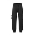 thumbnail image 7 of Havenre Mens Waffle Knit Cargo Sweatpants Lightweight Regular Fit Casual Drawstring Elastic Wait Textured Jogger Sweat Pants Loose Oversized Baggy Athetlic Pants with Multi-Pockets Black XXL, 7 of 7
