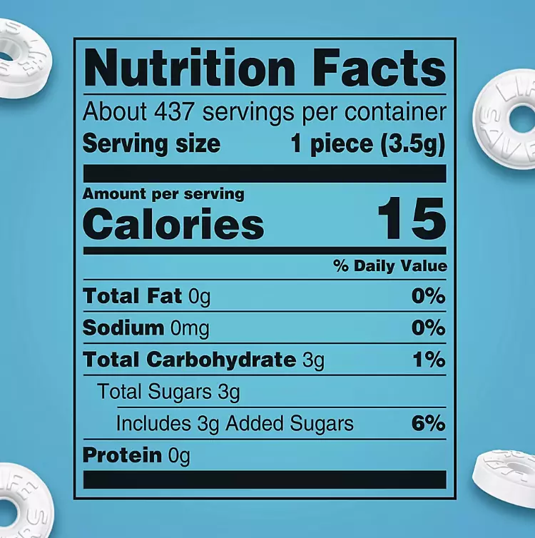 Pep-O-Mint Breath Mint Bulk Hard Candy Bag 53.95 oz Lifesavers
