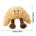 thumbnail image 3 of Jellycat Muñeca De Peluche De Comida De Juguete Relleno De Croissant De Diversiones, Juguetes De Peluche Suaves De 15cm * 17cm, 3 of 3