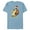 Ocean Blue, variant on Ice Age Sid Prehistoric Santa for Christmas Holiday - Short Sleeve Blended T-Shirt for Adults - Customized-Dark Heather
