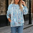 thumbnail image 2 of Frostluinai Graphic Sweatshirts for Women Crewneck Long Sleeve Basic Tee Shirts Loose Fit Casual Y2K Print Pullover Tops S-3XL, 2 of 7