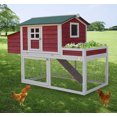 thumbnail image 1 of Simply-Me Chicken Coop Large Wooden Outdoor Bunny Rabbit Hutch Hen Cage with Ventilation Door, Removable Tray & Ramp Garden Backyard Pet House Chicken Nesting Box, 1 of 8