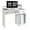 White, variant on Computer Desk with Hutch, Home Office Desk with Drawer, Adjustable Shelf & Keyboard Tray, Study Writing Desk, Executive Workstation for Living Room, Bedroom & Study (White)