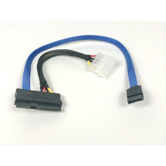 29 Pin SAS Female to 7 Pin SATA with 4 Pin Power Cable
