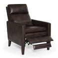 thumbnail image 4 of Vaughn Burnished Brown Faux Leather Push Back Recliner, 4 of 7