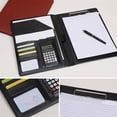 thumbnail image 5 of Professional Padfolio with Notepad Included, Faux Leather Portfolio Folder with Clipboard & Pen Holder, Resume Folder, Legal Pad Holder, Business Card Holder, A4 Letter Size, 1Pc(White-2pcs,11.2x8"), 5 of 9
