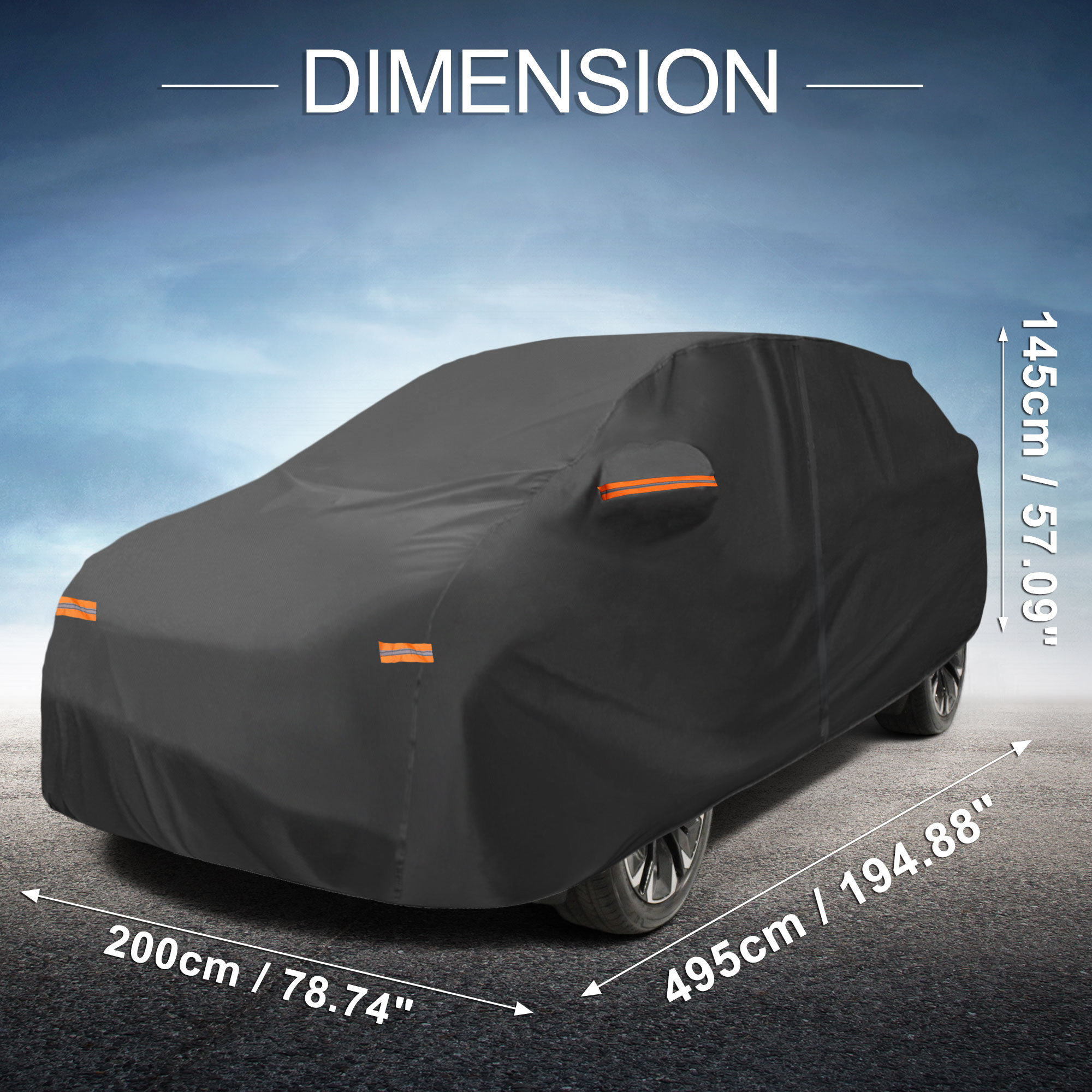 Unique Bargains Aluminum Car Cover for Honda Prologue 194.88"x78.74"x57.09"