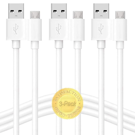 for 10ft 3-Pack Micro USB Power Extension Cable for Wyze Cam v3/v2/Pan, YI, Blink, Nest-Cam, Kasa - Indoor/Outdoor Charging Cord