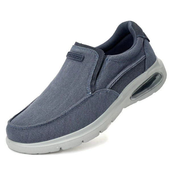 TIOSEBON Men's Light And Comfortable Air Cushion Casual Shoes Blue Gray ...