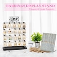 thumbnail image 7 of Sfugno Earring Display Stands for Selling, Wood Jewelry Display with 20 Removable Hooks,Earring Rack Holder Stand for Earring Cards,Black, 7 of 7