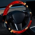 thumbnail image 2 of Seven Starred Iadybird 14.5 Inch Printing PVC Leather Car Wheel Cover Auto Accessories Steering Wheel Cover, 2 of 6