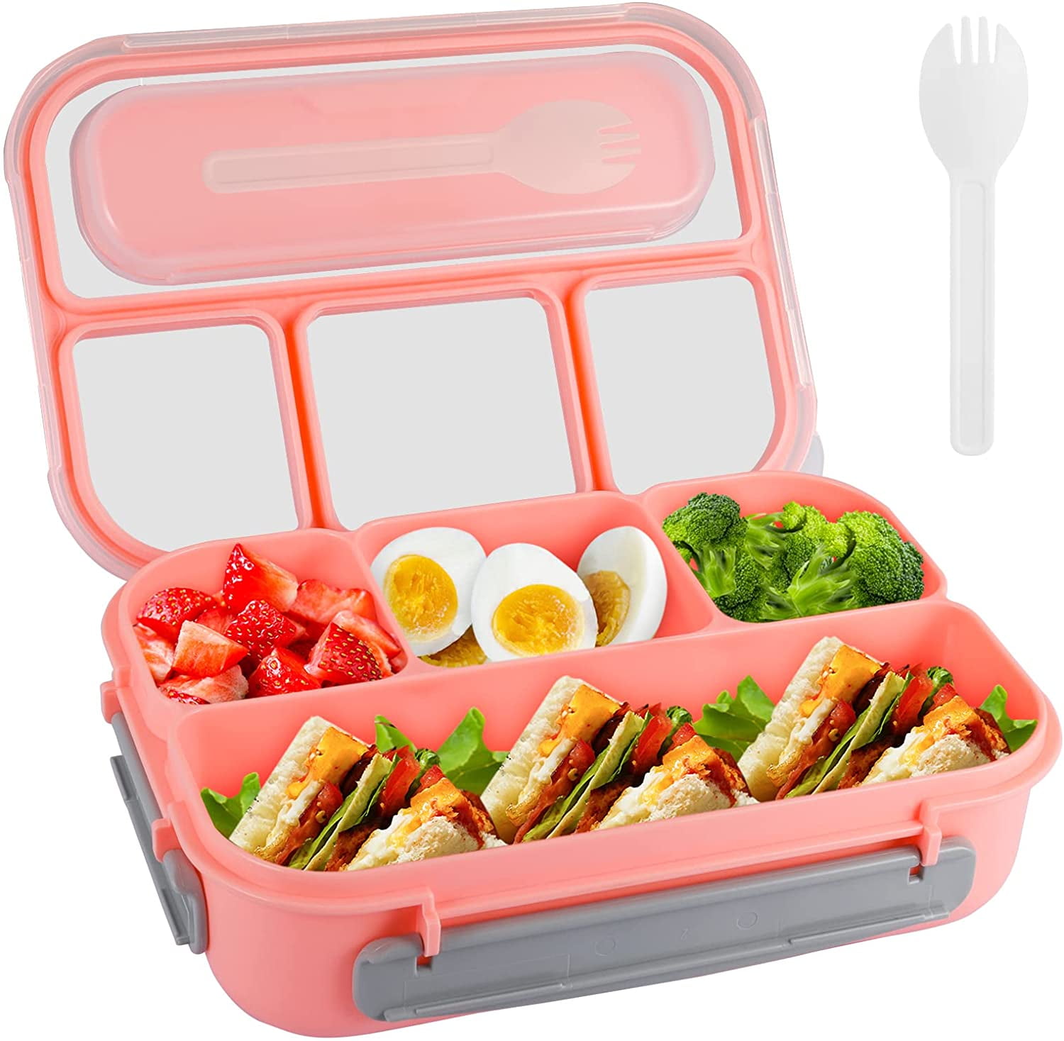 Pink Bento Box with Band and Utensils – Izzy and Luke