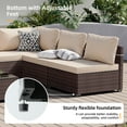 thumbnail image 5 of UPHA 7 Pieces Outdoor furniture Sets Patio Sectional Couch Wicker Conversation Sofa for Pools Outside, Gardens, Decks, Brown Rattan, Beige Cushion, 5 of 10