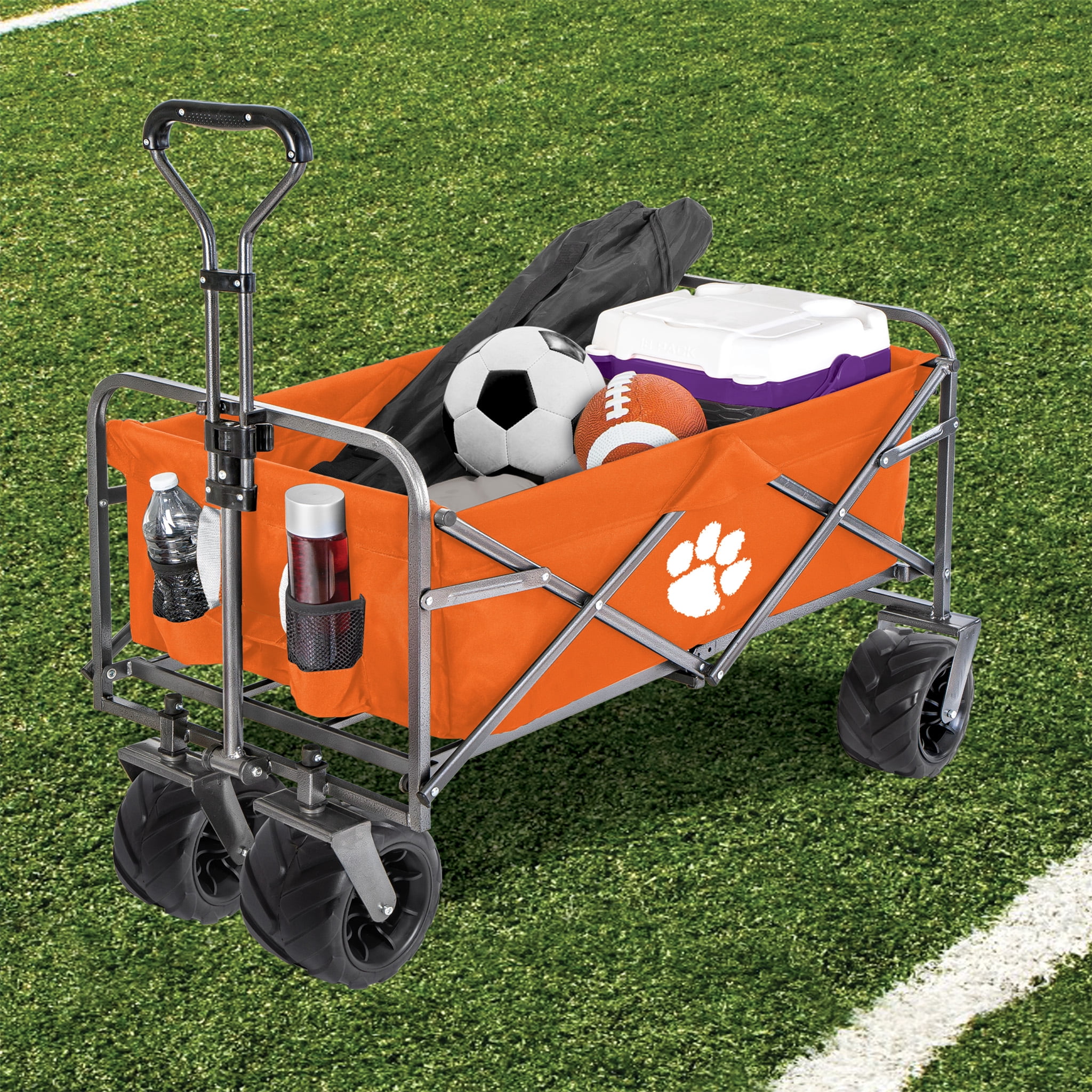 Smart Design Collegiate Heavy Duty Sports Wagon- Clemson Tigers