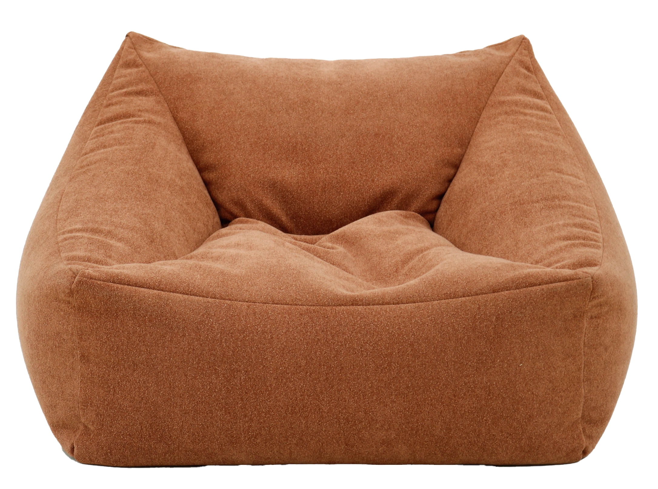 Overman USA Cooper Soft Filled Dorm Bean Bag Chair - Chloe Clay