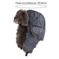 thumbnail image 4 of ievspot Unisex Winter Hat Thickened Velvet Lined Ear Protection Fuzzy Buckle Fasten Heat Retention Outdoor Skiing Skating Snowboarding Lei Feng Hat, 4 of 8