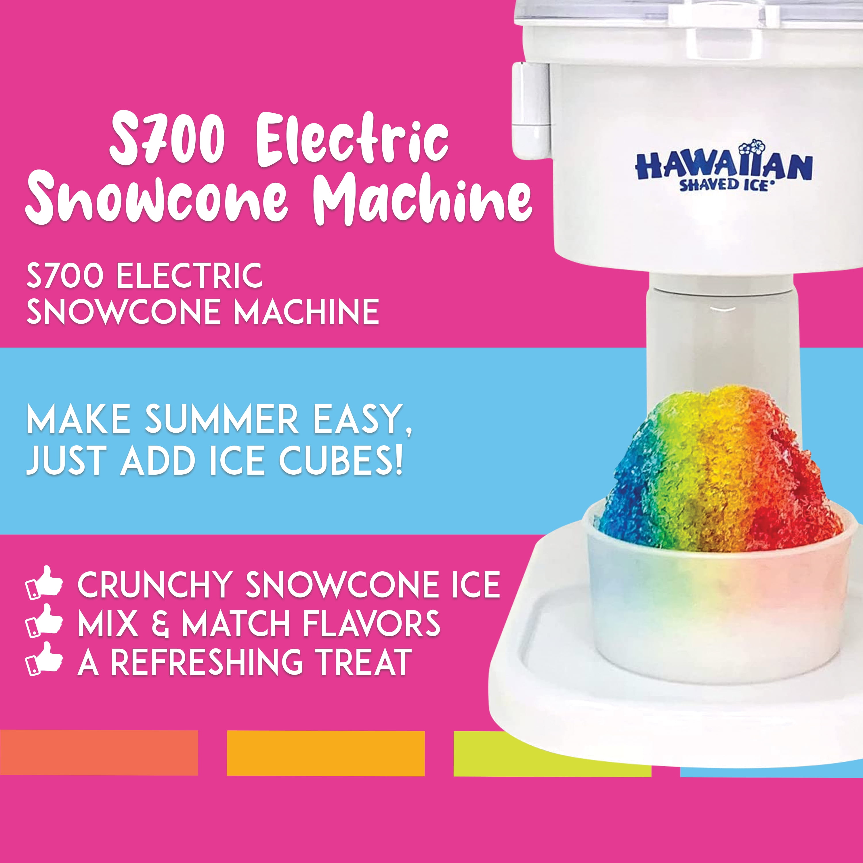 Snow Cone Machine Electric - Rechargeable Shaved Ice Maker, Frozen Dessert  Machine Makes Soft Smoothies, Slushie (Dark Blue) - Yahoo Shopping