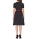 thumbnail image 3 of INSPIRAR CHIC Vestido Vintage para Mujeres con Estampado Floral, Cuello Peter Pan, Largo a la Rodilla, Vestido Casual L Negro, 3 of 7