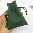 thumbnail image 5 of 100 Uds. Bolsas de joyería de terciopelo con diseño de logotipo personalizado, embalaje para pequeñas empresas, pendientes de anillo de microfibra con cordón, bolsas de regalo para dulces, 5 of 5