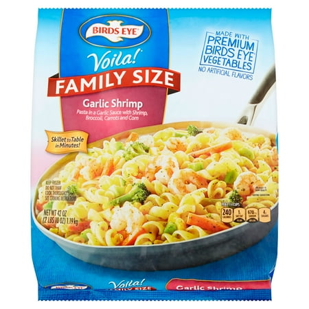 Birds Eye Voila! Garlic Shrimp Family Size, 42 oz - Walmart.com