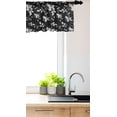 thumbnail image 3 of Ambesonne Autumn Window Valance, Monochrome Nature Leaves, 54" X 12", Charcoal Grey and White, 3 of 3