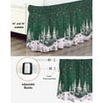 thumbnail image 3 of Christmas Snowflake Bed Skirt Elk Pine Trees Winter Deep Green Bed Skirts King Size 18 Inch Drop, Wrap Around Dust Ruffle&nbsp;Bedskirt with Adjustable Elastic Belt for Queen Size Beds, 3 of 7