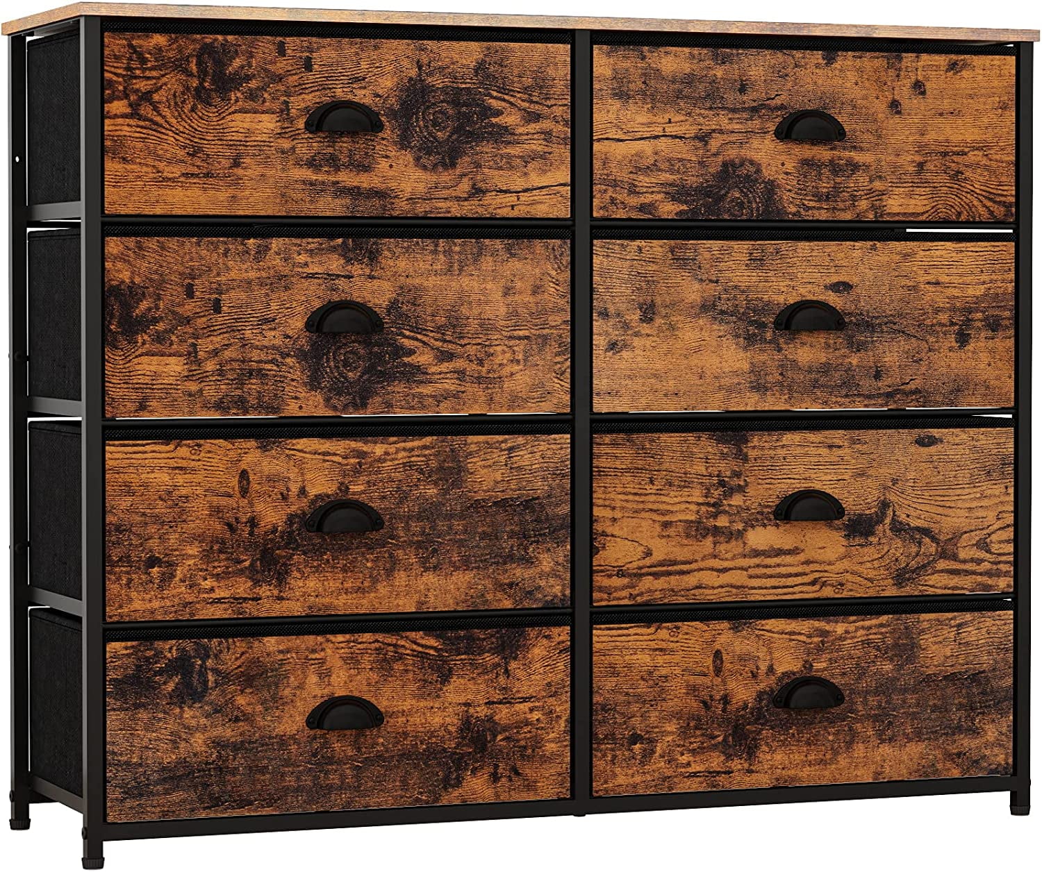 Furnulem 8 Drawer Dresser Wide 40'' Long, Storage Chest of Drawer for