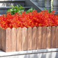thumbnail image 5 of 7 Forks Artificial Fall Flowers No Fade Faux Autumn Plants, Fake Indoor Outdoor Greenery for Thanksgiving Christmas Wedding Party Home Garden Fireplace Décor (Red), 5 of 7