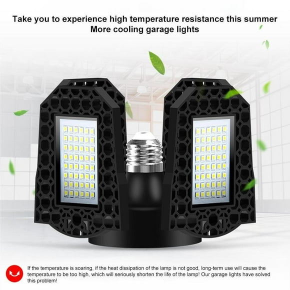 LED Garage Light 120W Garage Light 15000LM LED Garage Lights with 4+1 Multi-Position Panels Deformable E26/E27 Garage Lighting