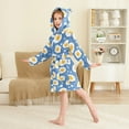 thumbnail image 2 of FORMRS Niños Bathrobe Unisex Hooded Robe Soft Plush Pajamas Sleepwear, Size 10-12T, Cute Fried Eggs, 2 of 7