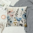 thumbnail image 2 of COMIO Brown Cream Grey Teal Floral Pillow Covers Watercolor Flower Lumbar Bed Pillow Cases Rustic Abstract Modern Throw Pillows Farmhouse Home Decor for Living Room Bedroom Bed Cushion, 2 of 5