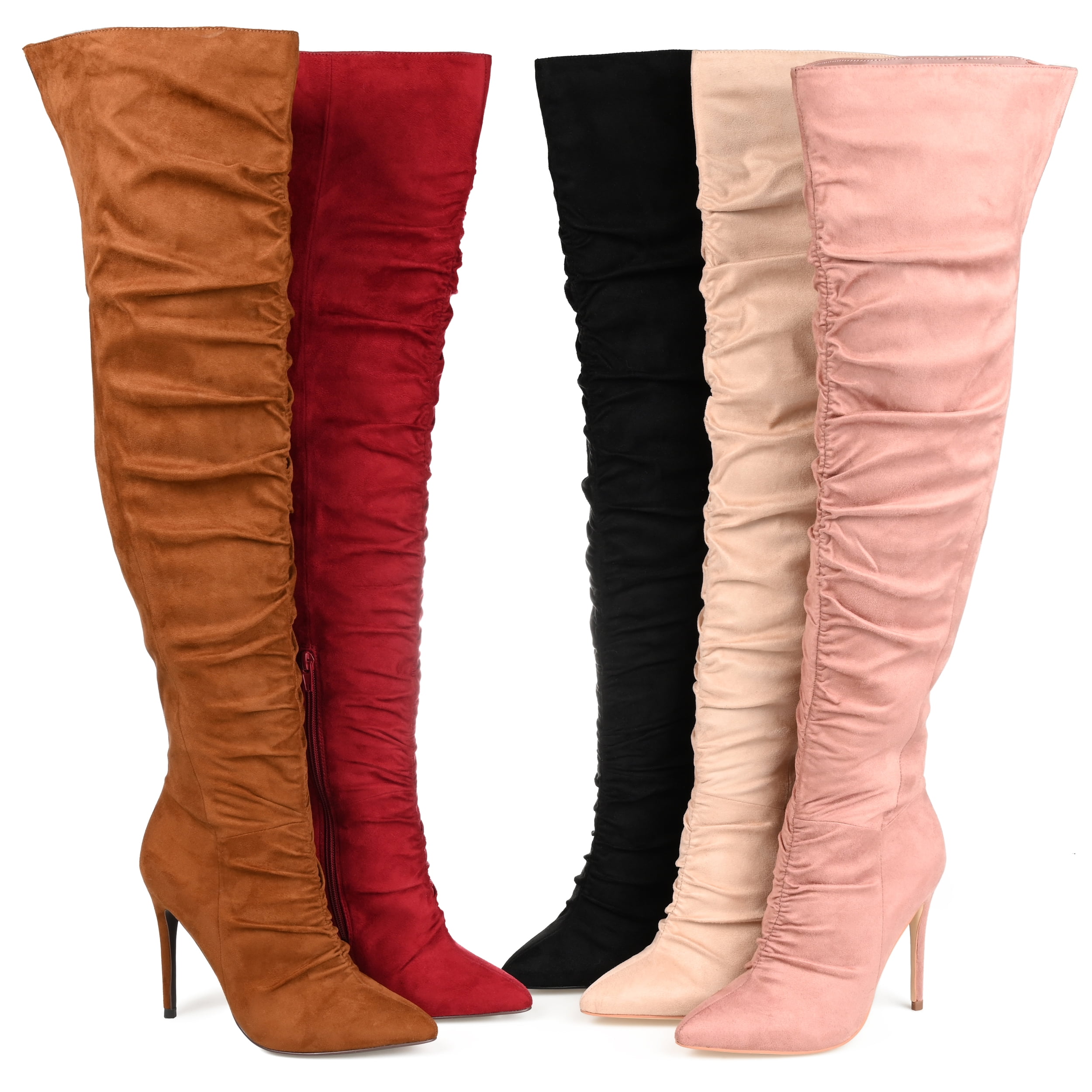 Brinley Co. Womens Tru Comfort Foam™ Extra Wide Calf Over The Knee Boot