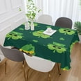 thumbnail image 5 of Coolnut St Patrick Shamrock Hat Tablecloth Rectangle Colorful Table Cloth Large Square Table Cover for Dining Kitchen Party 60"x120" Decor Gift, 5 of 7