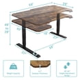 thumbnail image 4 of 59" Adjustable Brown And Black And Black L Shape Standing Desk, 4 of 7