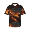 thumbnail image 1 of Fotbe Cool Fire Man Camisa Hawaiana para Hombre Unisex – Camisa Casual de Verano con Botones de Manga Corta de Algodón y Lino,Small, 1 of 7