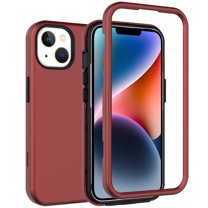 Nalacover for iPhone 14 6.1 inch Slim Case,Stylish Triple Layer Protection Hard PC Soft TPU Silicone Hybrid Shockproof Camera Lens Protective Anti-drop Fit Back Phone Cover.Red