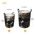 thumbnail image 3 of Fotbe Gold Pattern Black Skull Cesto de Ropa con Asas, Cesto Impermeable de Gran Capacidad, Bolsa de Lavado para Dormitorio, Cesto de Ropa con Ruedas y Asas-Medium, 3 of 6