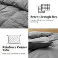 thumbnail image 6 of Peace Nest All Season 100% Organic Cotton Down Duvet Insert Medium Warmth Comforter, Gray, Queen, 6 of 6