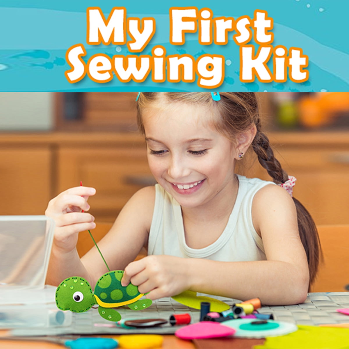 Craftorama Sewing Kit for Kids, Fun and Educational Sea Animal Craft Set for Boys and Girls Age 7-12, Sew Your Own Felt Animals Craft Kit for