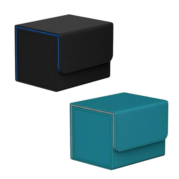2pcs Durable Trading Card Deck Box Storage Display Container Organizer Card