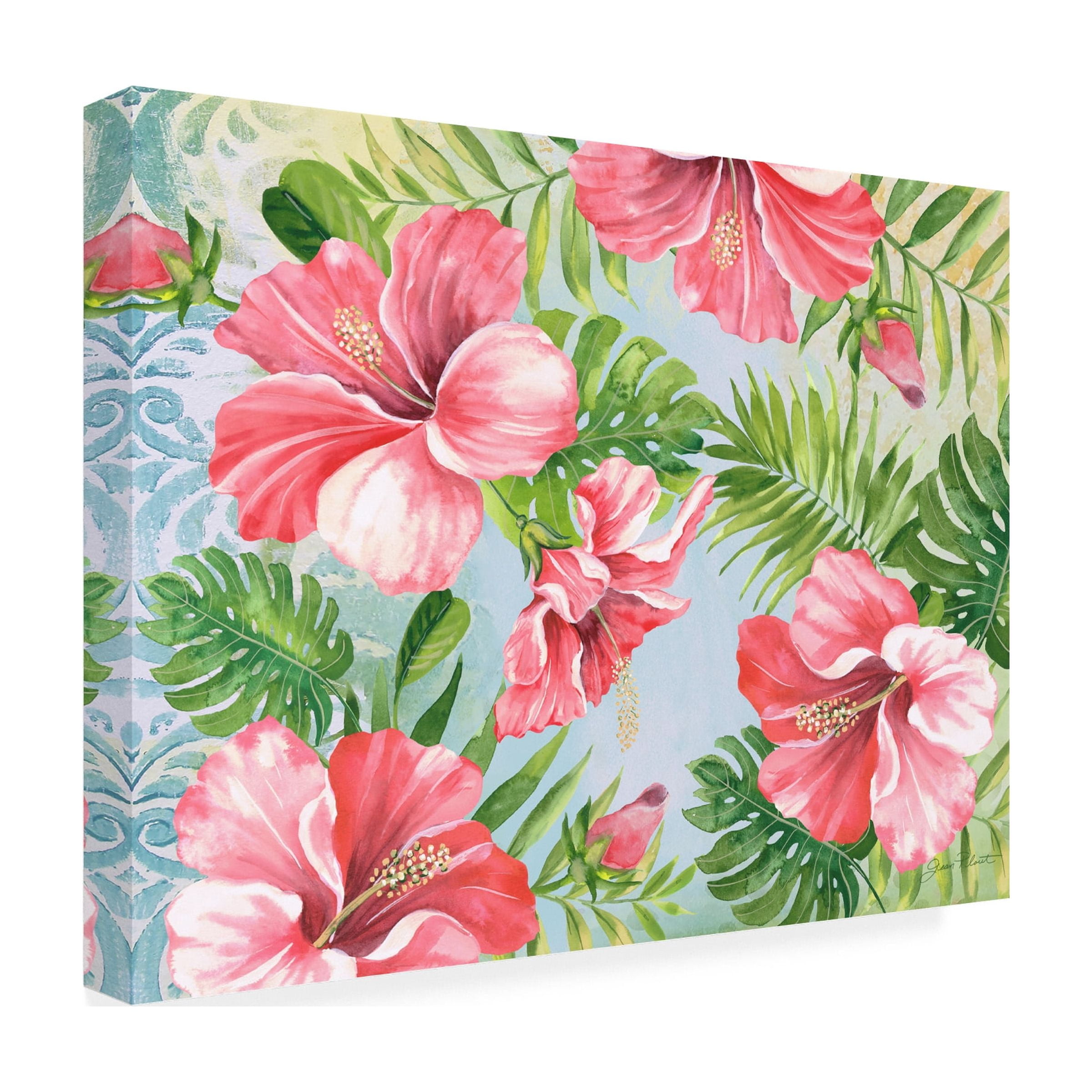 Trademark Fine Art 'Hibiscus Paradise 1' Canvas Art by Jean Plout