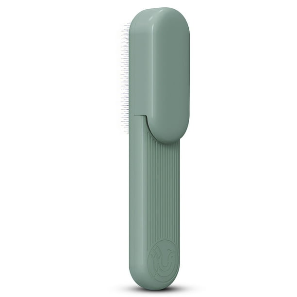 Greeniant Cepillo de pelo de mano para mascotas, de acero inoxidable, ropa de doble cara, removedor de pelusa, herramienta de aseo, autolimpieza, sofá, Suministros para perros No.01 Greeniant PT000744-01