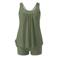 thumbnail image 2 of MSJUHEG Womens Tankini Bathing Suits,Halter Bikini Sets for Women,Halter Swimsuits for Women,Vintage Swimsuit for Women,Blouson Tankini Top with Sporty Boy Shorts 2025,, Green M, 2 of 7
