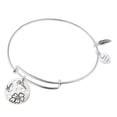 thumbnail image 2 of Sterling Silver Aunt Niece Heart Dangle Charm Expandable Bangle Bracelet, 2 of 3