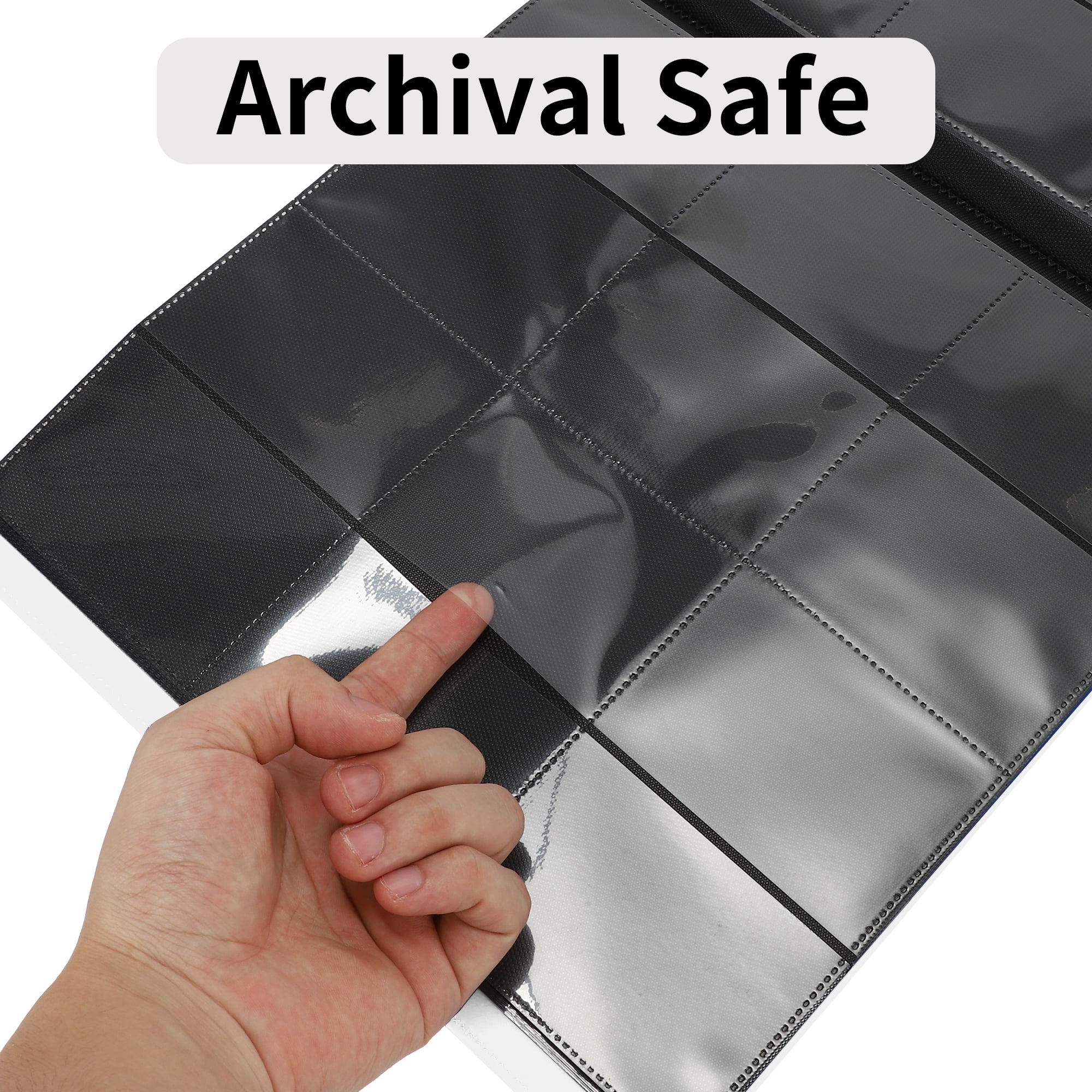 Unique Bargains 12 Pockets Card Binder with 480 Sleeves Trading Card Collector Album Holder White