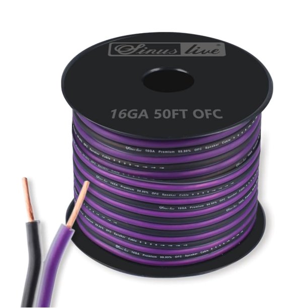 Cable de altavoz Sinus Live 16-18 AWG OFC 99,97% cobre 15 m morado