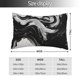 thumbnail image 2 of Balery Fluid Black White Paint Swirls Funda de Cojín Estampada, Regalos para Mujeres, Regalos de Amor para Ella, Regalos para Novia o Esposa, Funda de Almohada-14"x20", 2 of 6