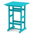 thumbnail image 1 of Costway Outdoor Bar Table All Weather HDPE Patio Table with Wood Grains Bistro Table Turquoise, 1 of 1