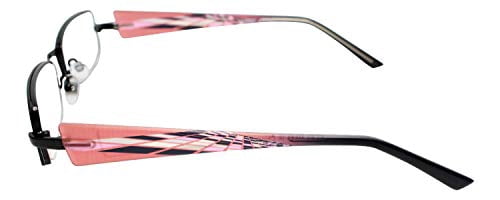 Calabria 845 Designer Women Rectangle Techno Reading Glasses with Hard Case 53mm